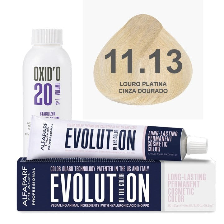Kit Coloração Evolution Ox 20 Vol - Cor 11.13