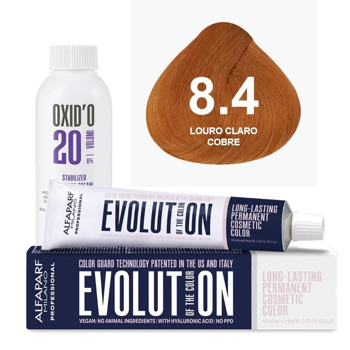 Kit Coloração Evolution Ox 20 Vol - Cor 8.4